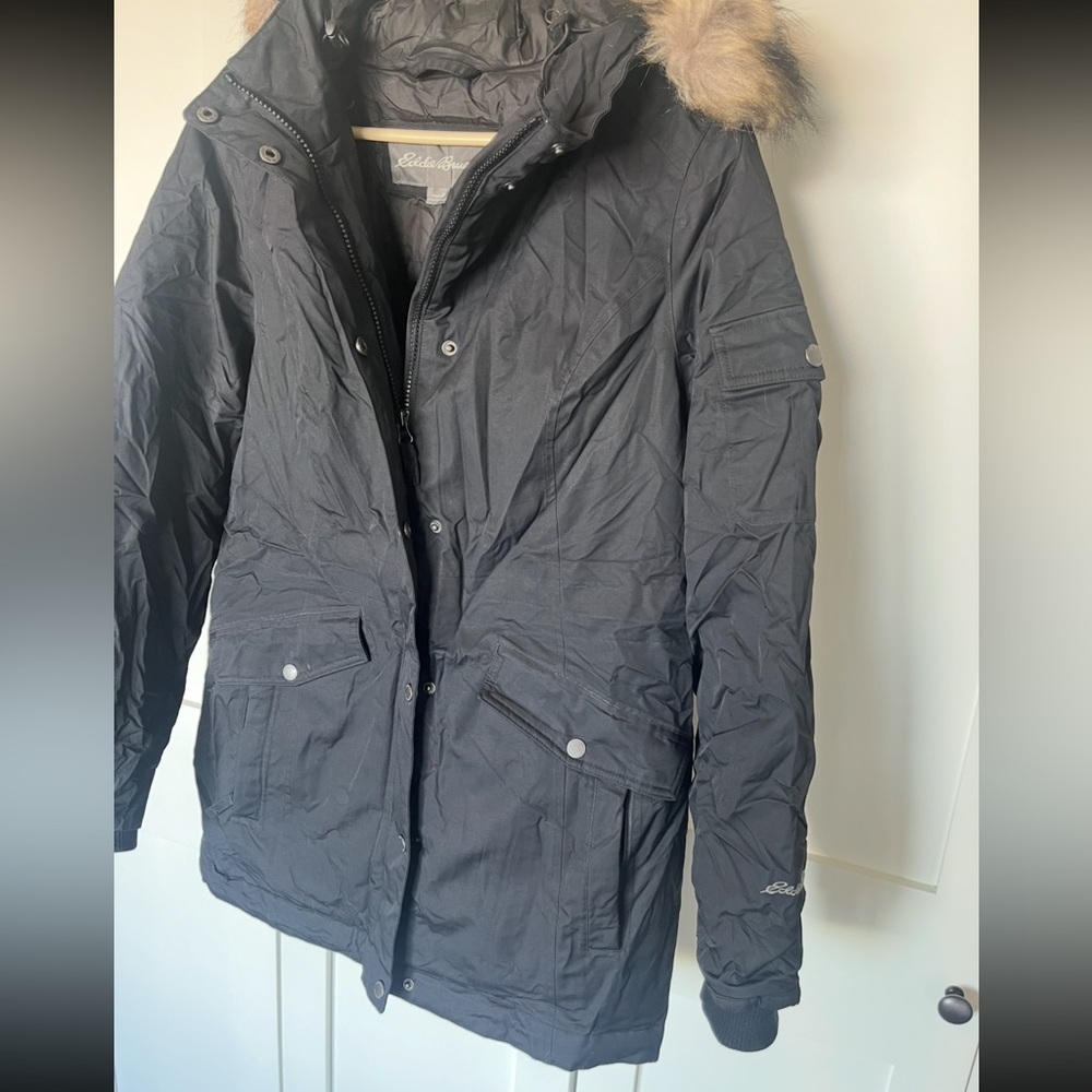 Eddie Bauer Weatheredge Down Hooded Winter Puffer Parka M - Picture 4 of 14